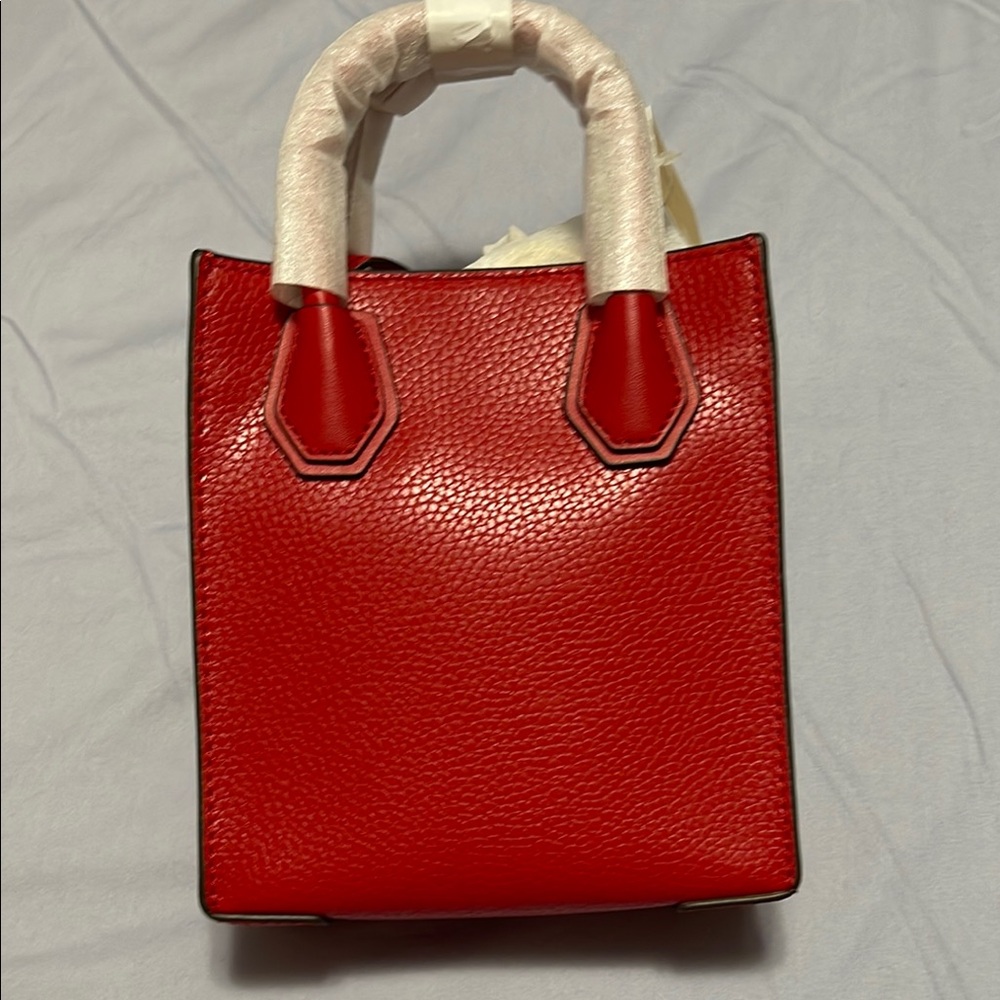 Michael Kors Red Mini Bag with Geometric Detailing - Picture 4 of 4